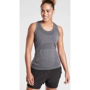 Athleta NWT Women's Momentum Heather Tank Charcoal Grey Heather size SMALL NEW